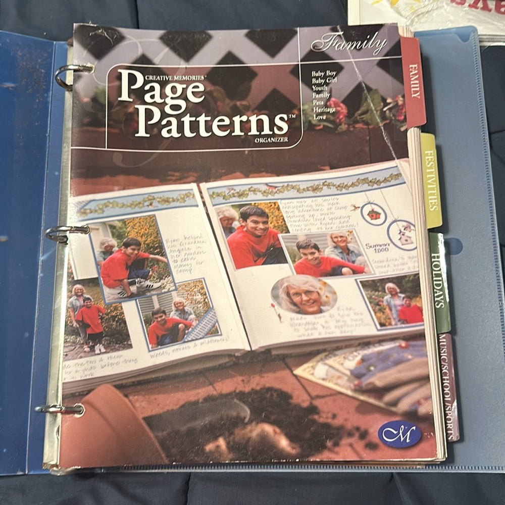 Creative memories page patterns organizer